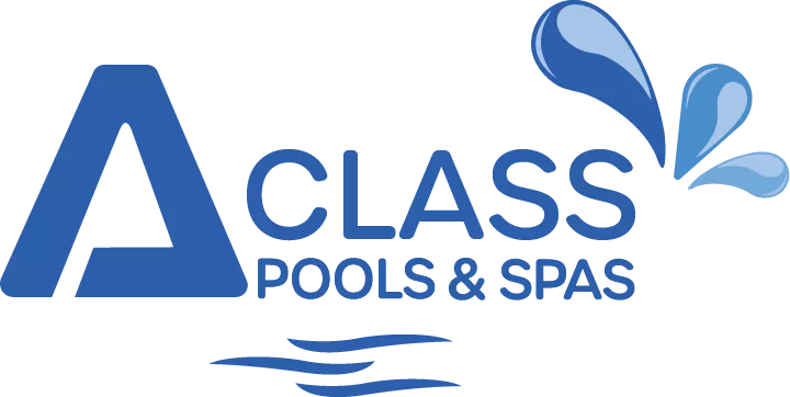 A CLASS POOLS AND SPAS PTY LTD logo